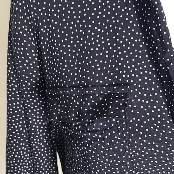 Spense Black & White Polka-dot Longsleeve Blouse, Size Medium - Picture 4 of 10